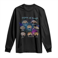 Types Of Frogs Funny Rain Frog Meme Chart Long Sleeve Shirt Angry Grumpy Eepy Chonk Potato Round Judgy Ferocious