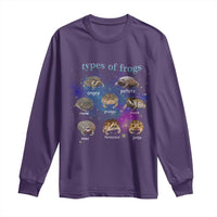 Types Of Frogs Funny Rain Frog Meme Chart Long Sleeve Shirt Angry Grumpy Eepy Chonk Potato Round Judgy Ferocious