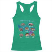 Types Of Frogs Funny Rain Frog Meme Chart Racerback Tank Top Angry Grumpy Eepy Chonk Potato Round Judgy Ferocious