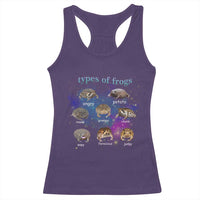 Types Of Frogs Funny Rain Frog Meme Chart Racerback Tank Top Angry Grumpy Eepy Chonk Potato Round Judgy Ferocious