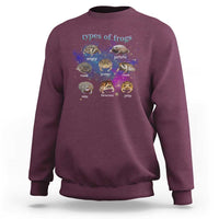 Types Of Frogs Funny Rain Frog Meme Chart Sweatshirt Angry Grumpy Eepy Chonk Potato Round Judgy Ferocious