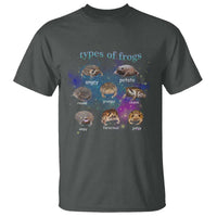 Types Of Frogs Funny Rain Frog Meme Chart T Shirt Angry Grumpy Eepy Chonk Potato Round Judgy Ferocious