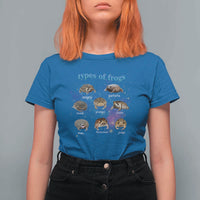 Types Of Frogs Funny Rain Frog Meme Chart T Shirt For Women Angry Grumpy Eepy Chonk Potato Round Judgy Ferocious
