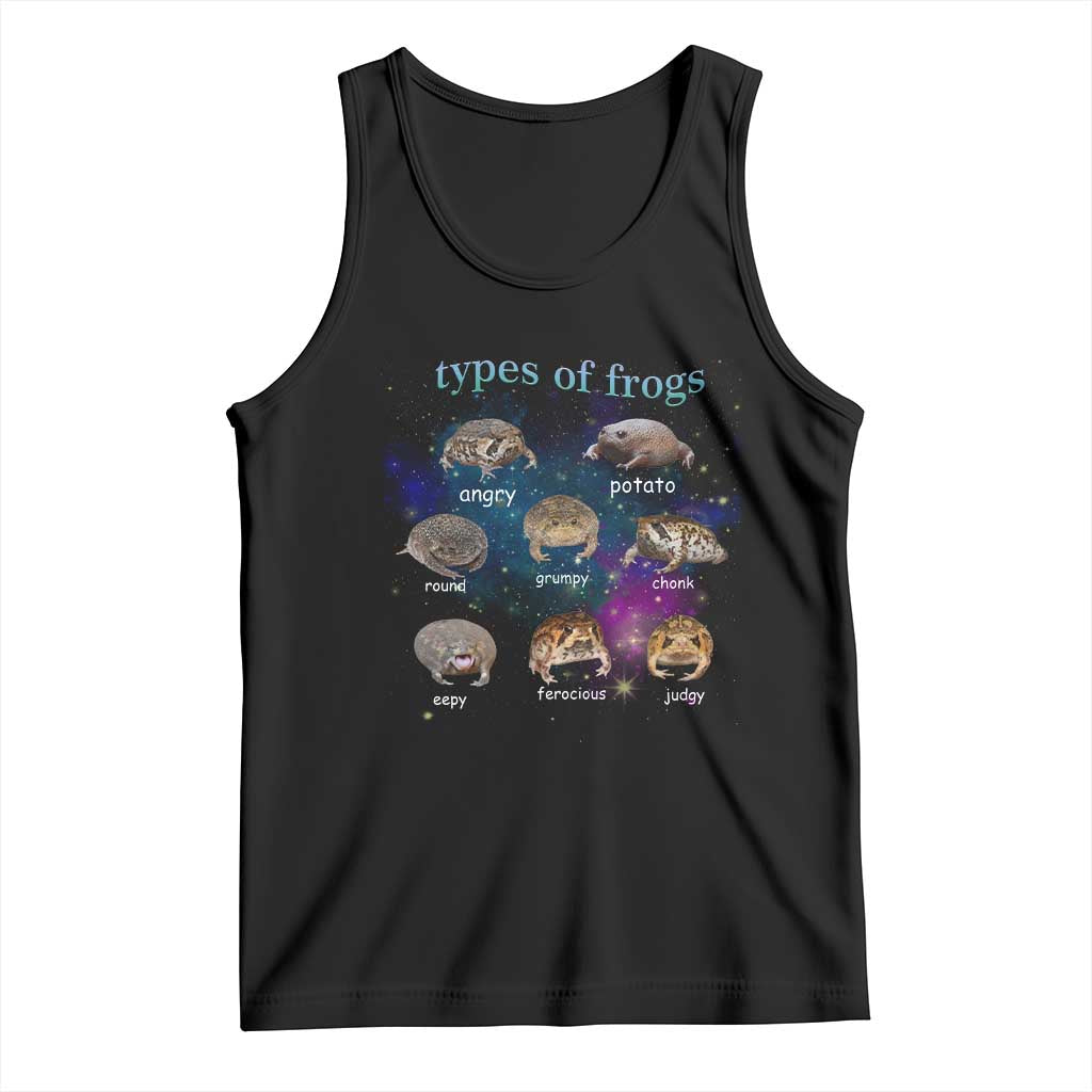 Types Of Frogs Funny Rain Frog Meme Chart Tank Top Angry Grumpy Eepy Chonk Potato Round Judgy Ferocious
