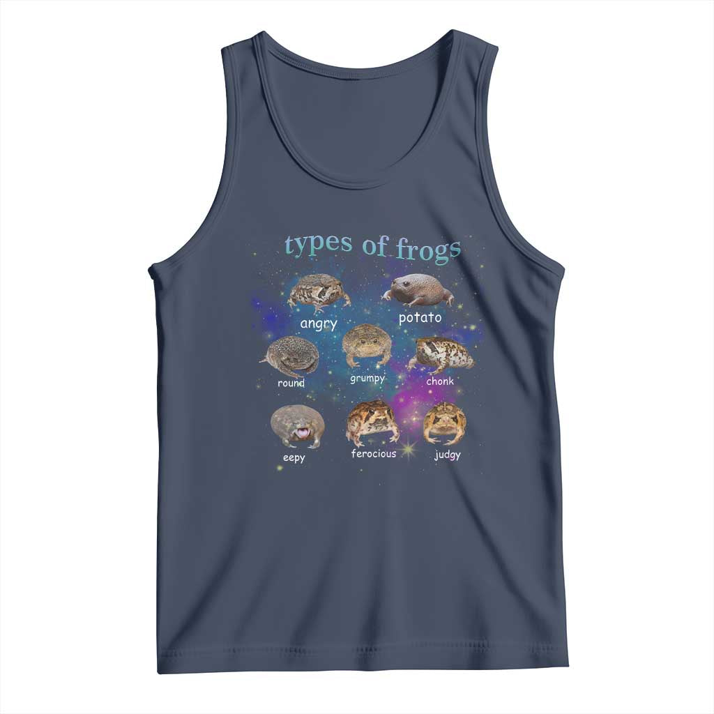Types Of Frogs Funny Rain Frog Meme Chart Tank Top Angry Grumpy Eepy Chonk Potato Round Judgy Ferocious