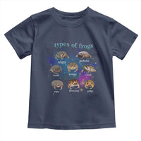 Types Of Frogs Funny Rain Frog Meme Chart Toddler T Shirt Angry Grumpy Eepy Chonk Potato Round Judgy Ferocious