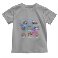 Types Of Frogs Funny Rain Frog Meme Chart Toddler T Shirt Angry Grumpy Eepy Chonk Potato Round Judgy Ferocious