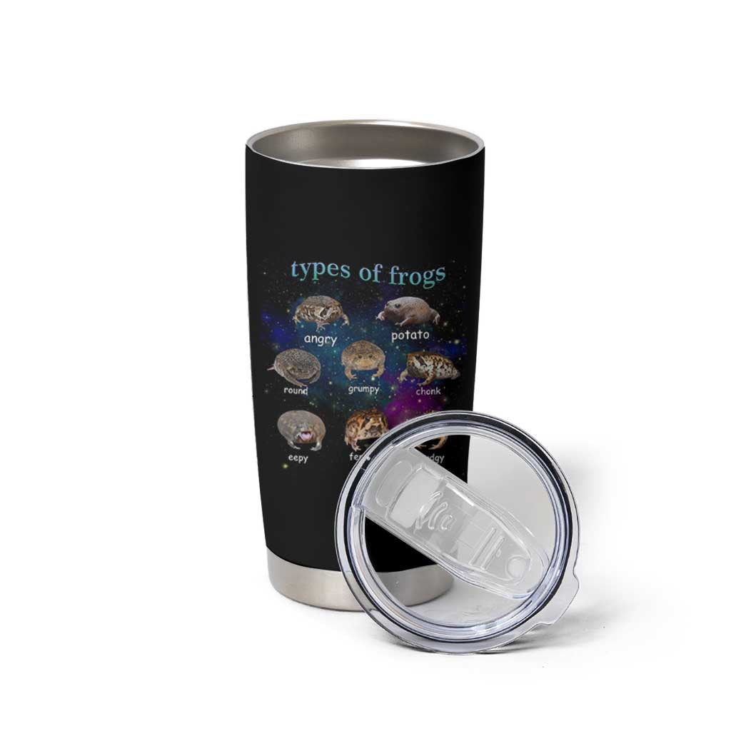 Types Of Frogs Funny Rain Frog Meme Chart Tumbler Cup Angry Grumpy Eepy Chonk Potato Round Judgy Ferocious