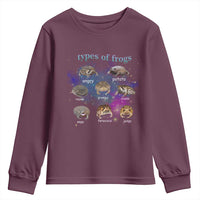 Types Of Frogs Funny Rain Frog Meme Chart Youth Sweatshirt Angry Grumpy Eepy Chonk Potato Round Judgy Ferocious