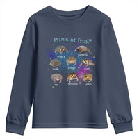 Types Of Frogs Funny Rain Frog Meme Chart Youth Sweatshirt Angry Grumpy Eepy Chonk Potato Round Judgy Ferocious