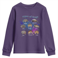 Types Of Frogs Funny Rain Frog Meme Chart Youth Sweatshirt Angry Grumpy Eepy Chonk Potato Round Judgy Ferocious