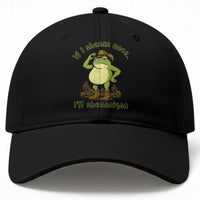 Funny Cowboy Frog Western Meme Baseball Cap If I Shenan Once I Will Shenanigan