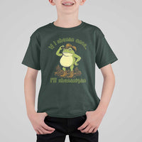 Funny Cowboy Frog Western Meme T Shirt For Kid If I Shenan Once I Will Shenanigan