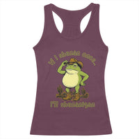 Funny Cowboy Frog Western Meme Racerback Tank Top If I Shenan Once I Will Shenanigan