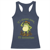 Funny Cowboy Frog Western Meme Racerback Tank Top If I Shenan Once I Will Shenanigan