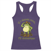 Funny Cowboy Frog Western Meme Racerback Tank Top If I Shenan Once I Will Shenanigan