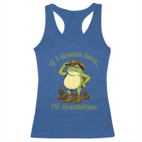 Funny Cowboy Frog Western Meme Racerback Tank Top If I Shenan Once I Will Shenanigan