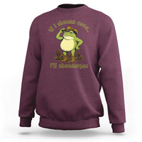 Funny Cowboy Frog Western Meme Sweatshirt If I Shenan Once I Will Shenanigan