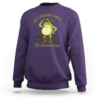 Funny Cowboy Frog Western Meme Sweatshirt If I Shenan Once I Will Shenanigan
