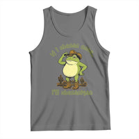 Funny Cowboy Frog Western Meme Tank Top If I Shenan Once I Will Shenanigan