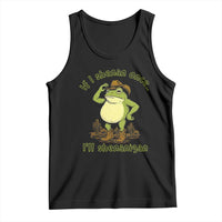 Funny Cowboy Frog Western Meme Tank Top If I Shenan Once I Will Shenanigan