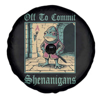 Funny Medieval Frog Knight Fantasy RPG Meme Spare Tire Cover Off To Commit Shenanigans