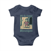 Funny Medieval Frog Knight Fantasy RPG Meme Baby Onesie Off To Commit Shenanigans