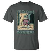 Funny Medieval Frog Knight Fantasy RPG Meme T Shirt Off To Commit Shenanigans