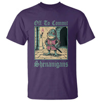 Funny Medieval Frog Knight Fantasy RPG Meme T Shirt Off To Commit Shenanigans