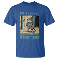 Funny Medieval Frog Knight Fantasy RPG Meme T Shirt Off To Commit Shenanigans