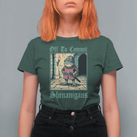 Funny Medieval Frog Knight Fantasy RPG Meme T Shirt For Women Off To Commit Shenanigans