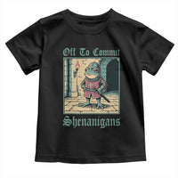 Funny Medieval Frog Knight Fantasy RPG Meme Toddler T Shirt Off To Commit Shenanigans