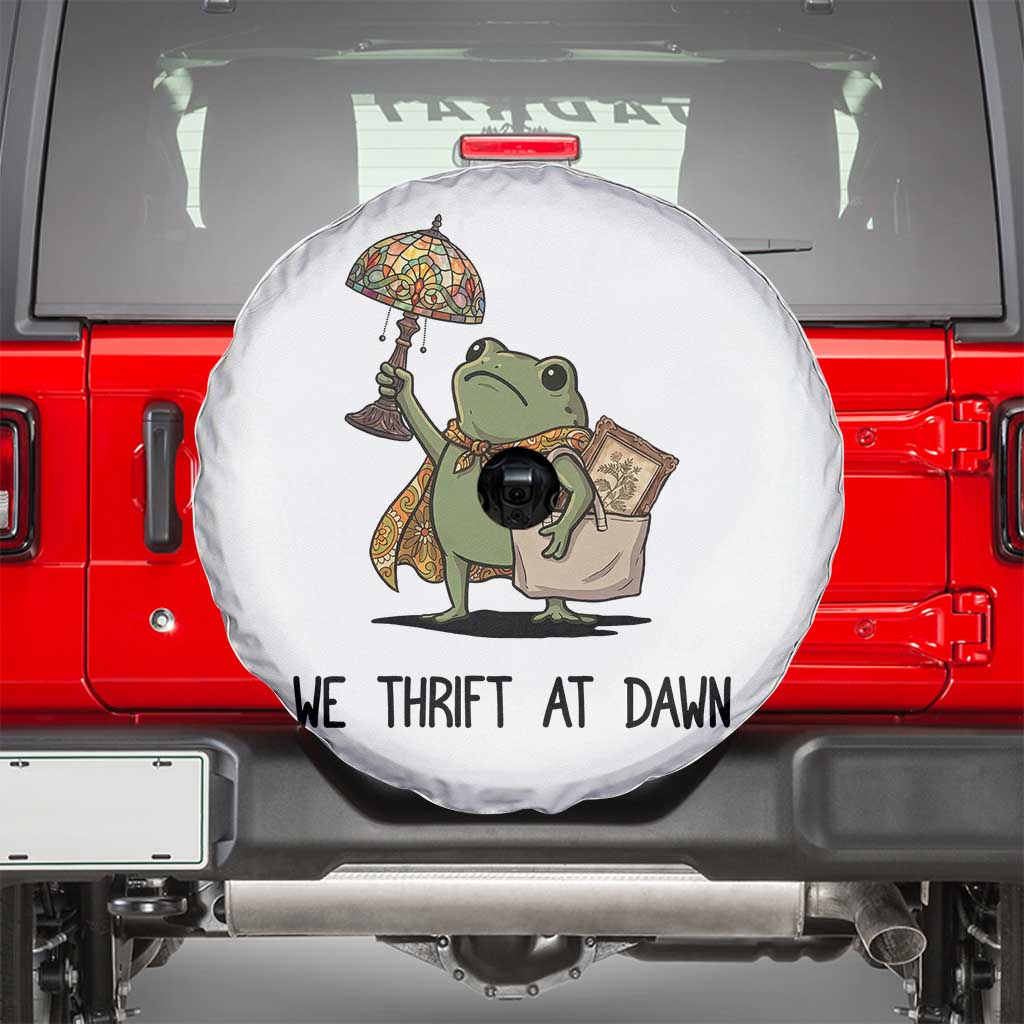 Funny Thrifting Frog Vintage Antique Hunter Spare Tire Cover We Thrift At Dawn Humor