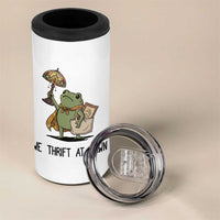 Funny Thrifting Frog Vintage Antique Hunter 4 in 1 Can Cooler Tumbler We Thrift At Dawn Humor