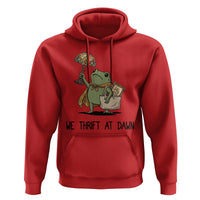 Funny Thrifting Frog Vintage Antique Hunter Hoodie We Thrift At Dawn Humor