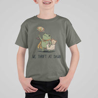 Funny Thrifting Frog Vintage Antique Hunter T Shirt For Kid We Thrift At Dawn Humor