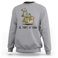 Funny Thrifting Frog Vintage Antique Hunter Sweatshirt We Thrift At Dawn Humor