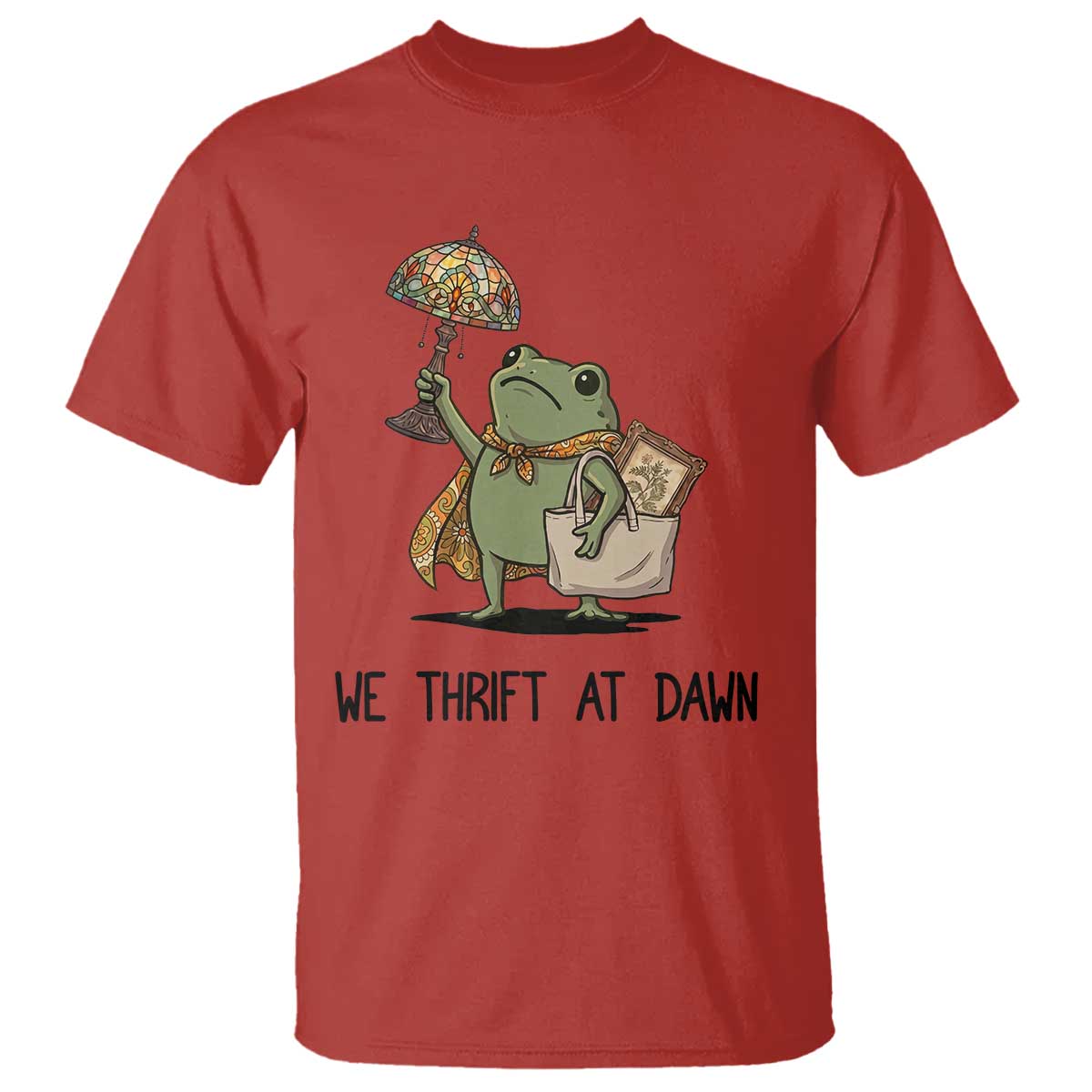 Funny Thrifting Frog Vintage Antique Hunter T Shirt We Thrift At Dawn Humor