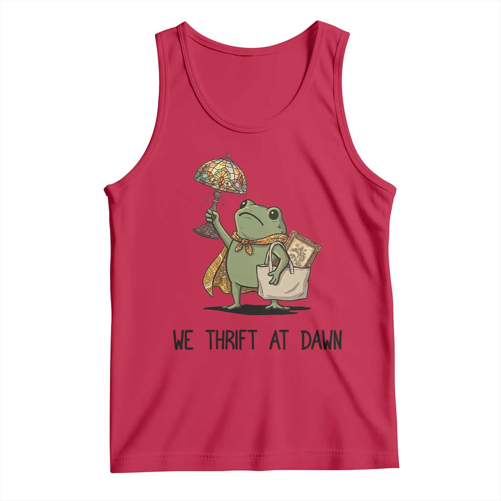 Funny Thrifting Frog Vintage Antique Hunter Tank Top We Thrift At Dawn Humor