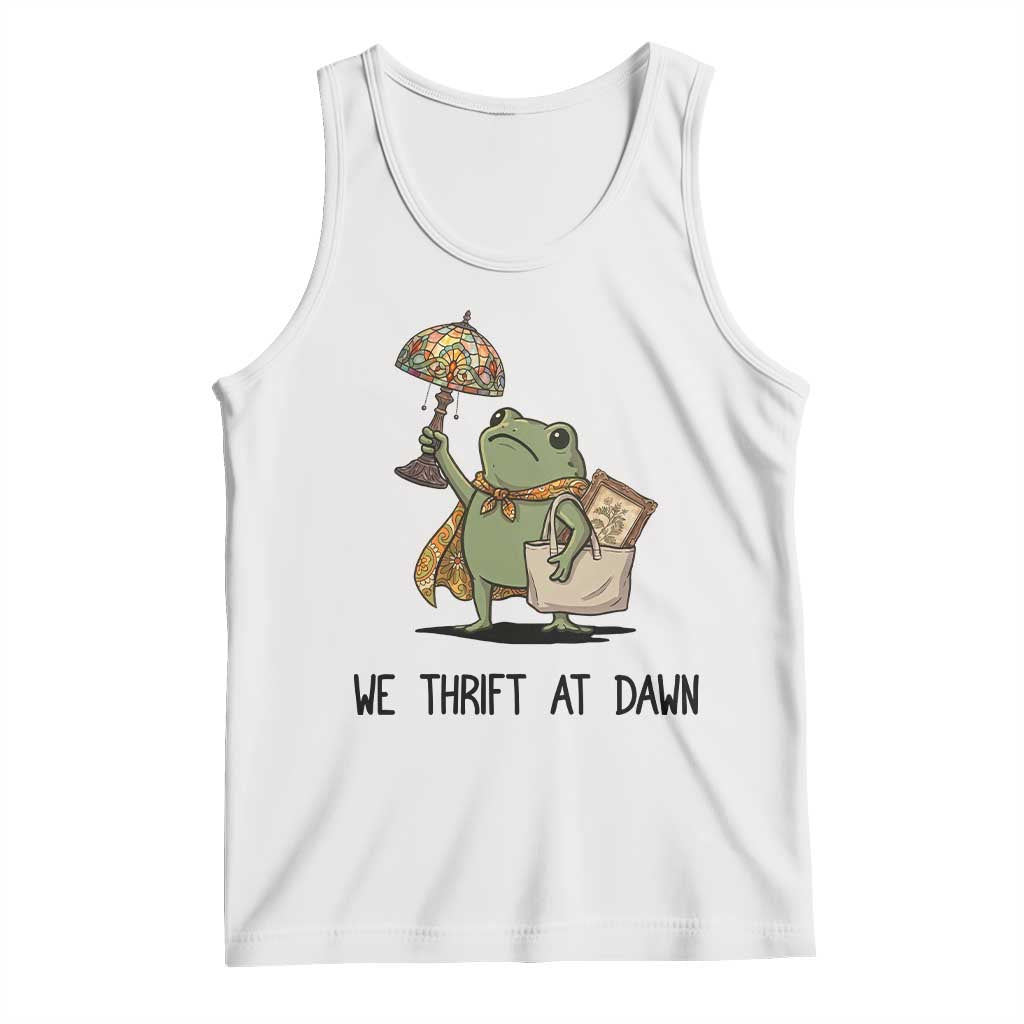 Funny Thrifting Frog Vintage Antique Hunter Tank Top We Thrift At Dawn Humor