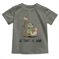 Funny Thrifting Frog Vintage Antique Hunter Toddler T Shirt We Thrift At Dawn Humor