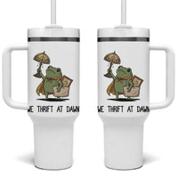 Funny Thrifting Frog Vintage Antique Hunter Tumbler With Handle We Thrift At Dawn Humor