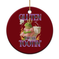 Funny Gluten Free Frog Princess Toilet Meme Ceramic Ornament Gluten Got Me Tootin