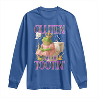 Funny Gluten Free Frog Princess Toilet Meme Long Sleeve Shirt Gluten Got Me Tootin