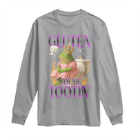 Funny Gluten Free Frog Princess Toilet Meme Long Sleeve Shirt Gluten Got Me Tootin
