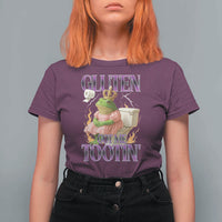 Funny Gluten Free Frog Princess Toilet Meme T Shirt For Women Gluten Got Me Tootin