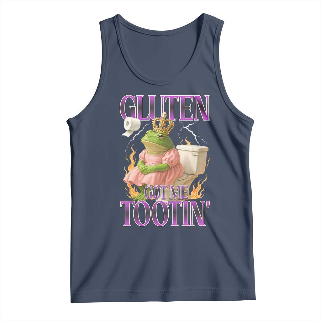 Funny Gluten Free Frog Princess Toilet Meme Tank Top Gluten Got Me Tootin