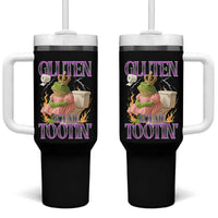 Funny Gluten Free Frog Princess Toilet Meme Tumbler With Handle Gluten Got Me Tootin