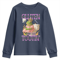 Funny Gluten Free Frog Princess Toilet Meme Youth Sweatshirt Gluten Got Me Tootin