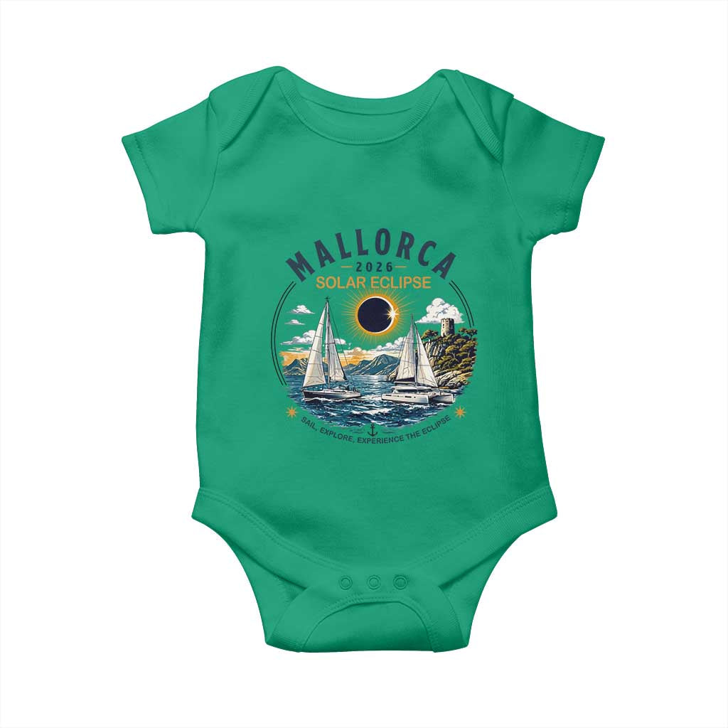 Mallorca Spain 2026 Total Solar Eclipse Baby Onesie Sailing Cruise Totality Sail Explore Experience Travel Souvenir